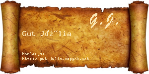 Gut Júlia névjegykártya