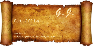 Gut Júlia névjegykártya